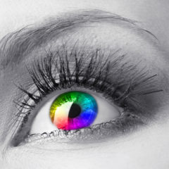 Beautiful colorful eye close up