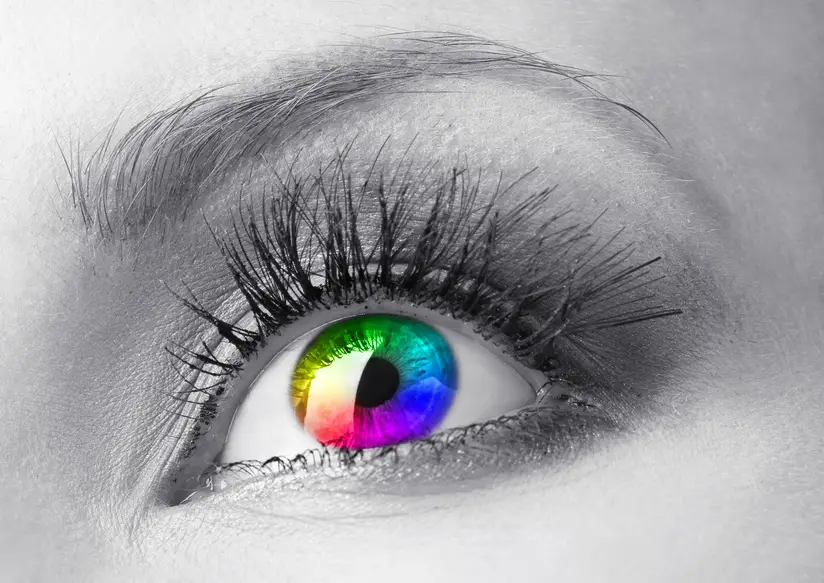 Beautiful colorful eye close up